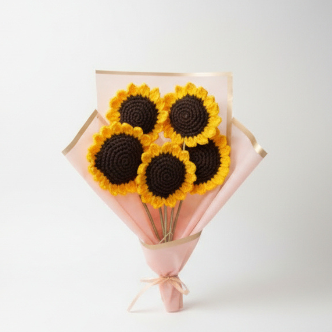 Woolen Sunflower Bouquet 🌻