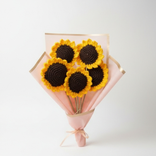 Woolen Sunflower Bouquet 🌻