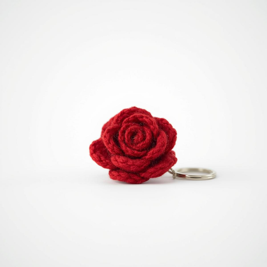 Woolen Rose Keychain 🌹